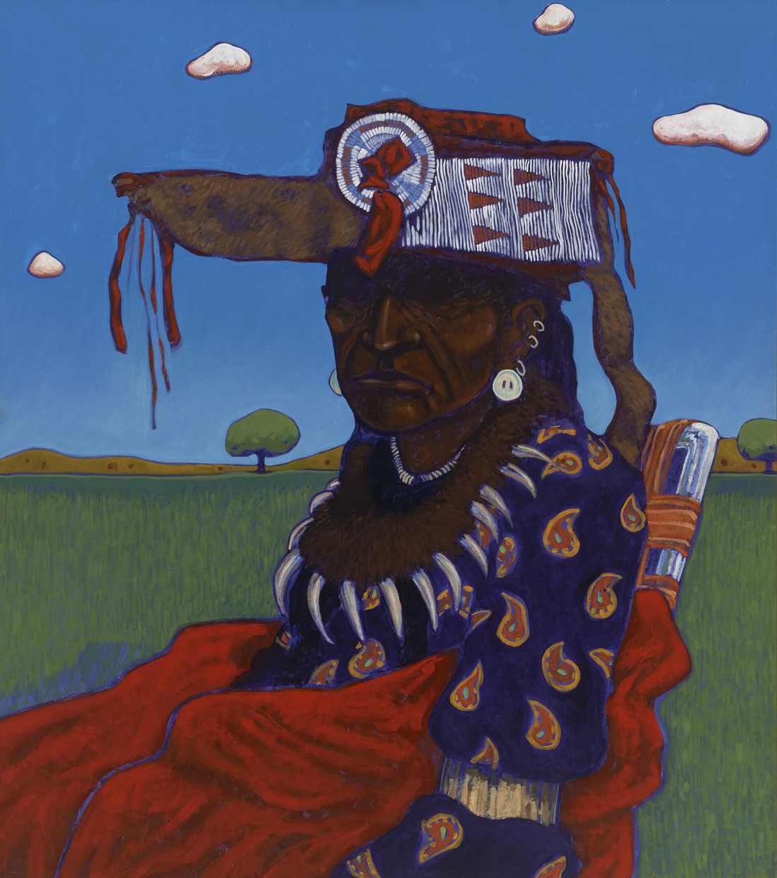 T.C. Cannon's Indian With Beaded Headdress. (Kathy Tarantola)